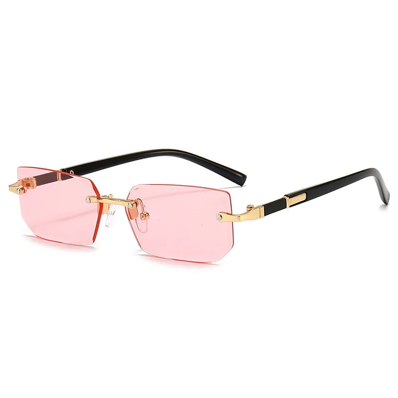 Lightweight Travel Sunglasses – Rimless Rectangle Design for All Genders