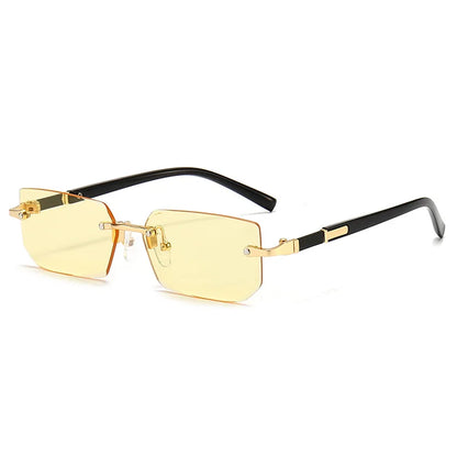 Lightweight Travel Sunglasses – Rimless Rectangle Design for All Genders