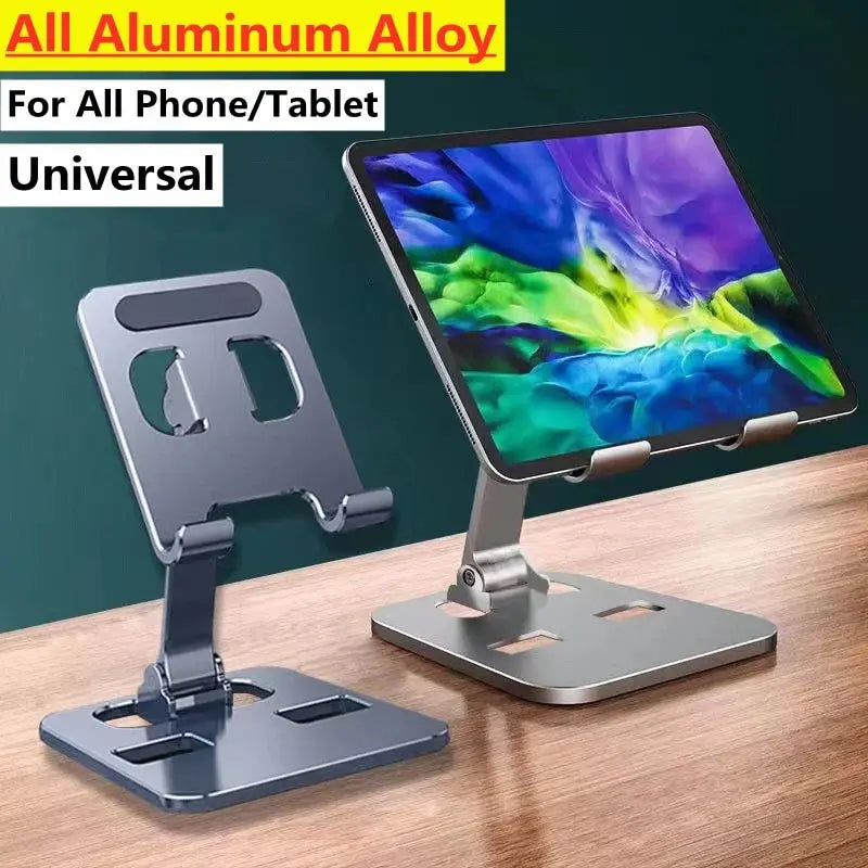 Universal Aluminium Tablet & Phone Stand – Adjustable & Foldable