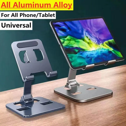 Universal Aluminium Tablet & Phone Stand – Adjustable & Foldable