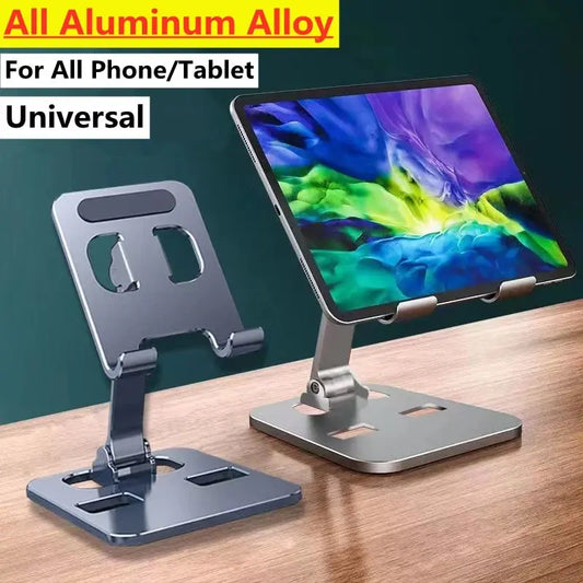 Universal Aluminium Tablet & Phone Stand – Adjustable & Foldable