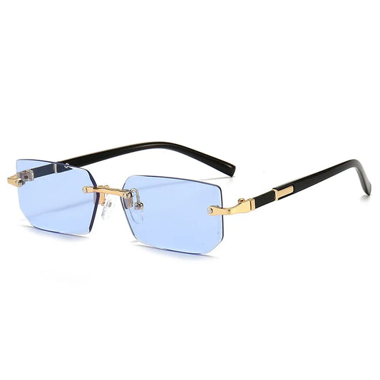 Lightweight Travel Sunglasses – Rimless Rectangle Design for All Genders