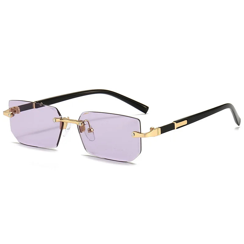 Lightweight Travel Sunglasses – Rimless Rectangle Design for All Genders