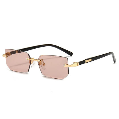 Lightweight Travel Sunglasses – Rimless Rectangle Design for All Genders