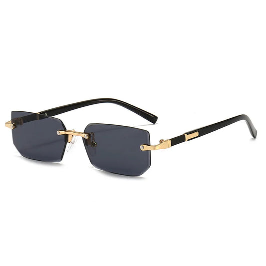 Lightweight Travel Sunglasses – Rimless Rectangle Design for All Genders
