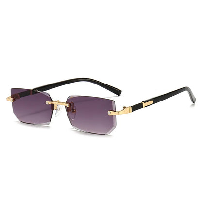 Lightweight Travel Sunglasses – Rimless Rectangle Design for All Genders